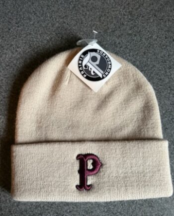 2026 Cream with Maroon Beanie